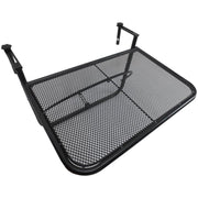TAVOLINO DA BALCONE RINGHIERA APPESO RIPIANO REGOLABILE NERO 60 X 56.5 X 45 CM