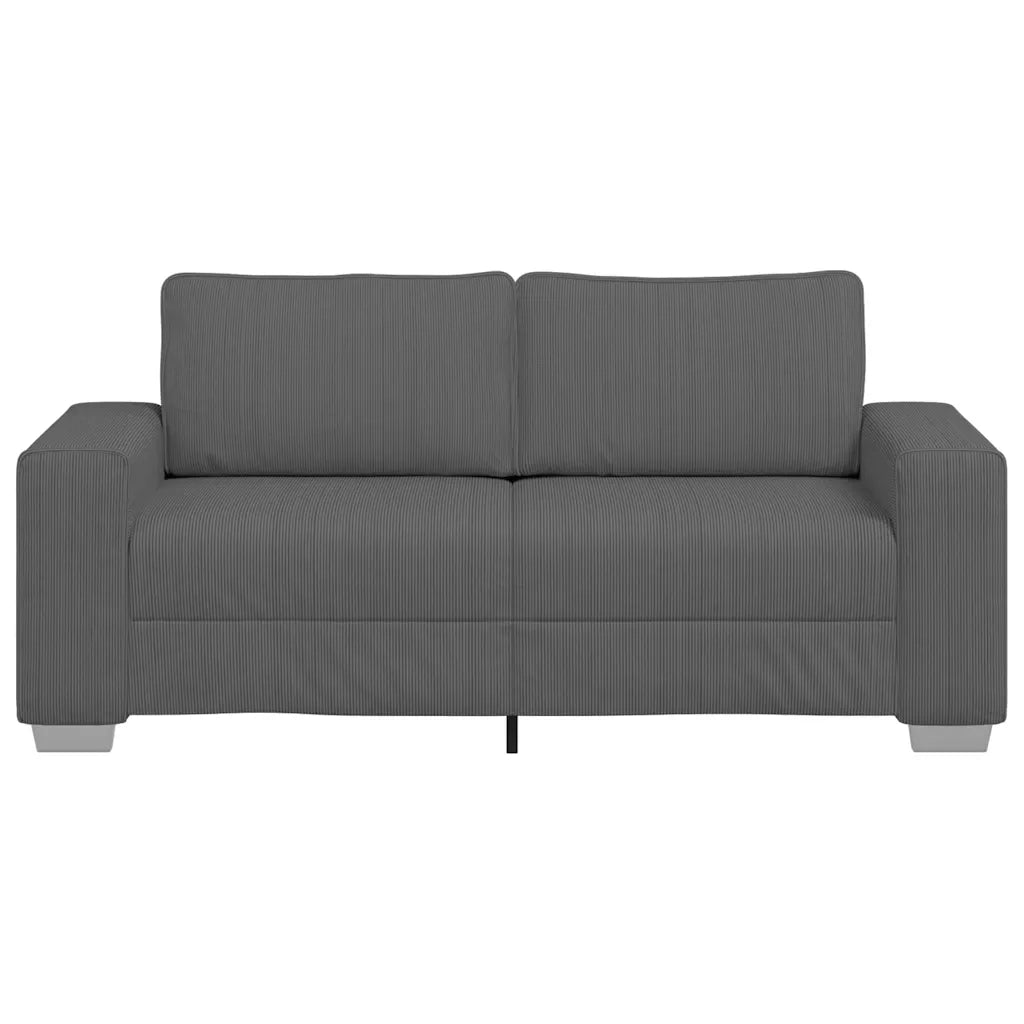Divano Divanetto Grigio Scuro 180x77x82 cm Tessuto di Velluto a Coste 4105201