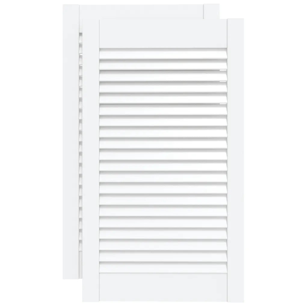 Ante a Lamelle 2 pz Bianche 69x39,4 cm in Legno di Pino 151161