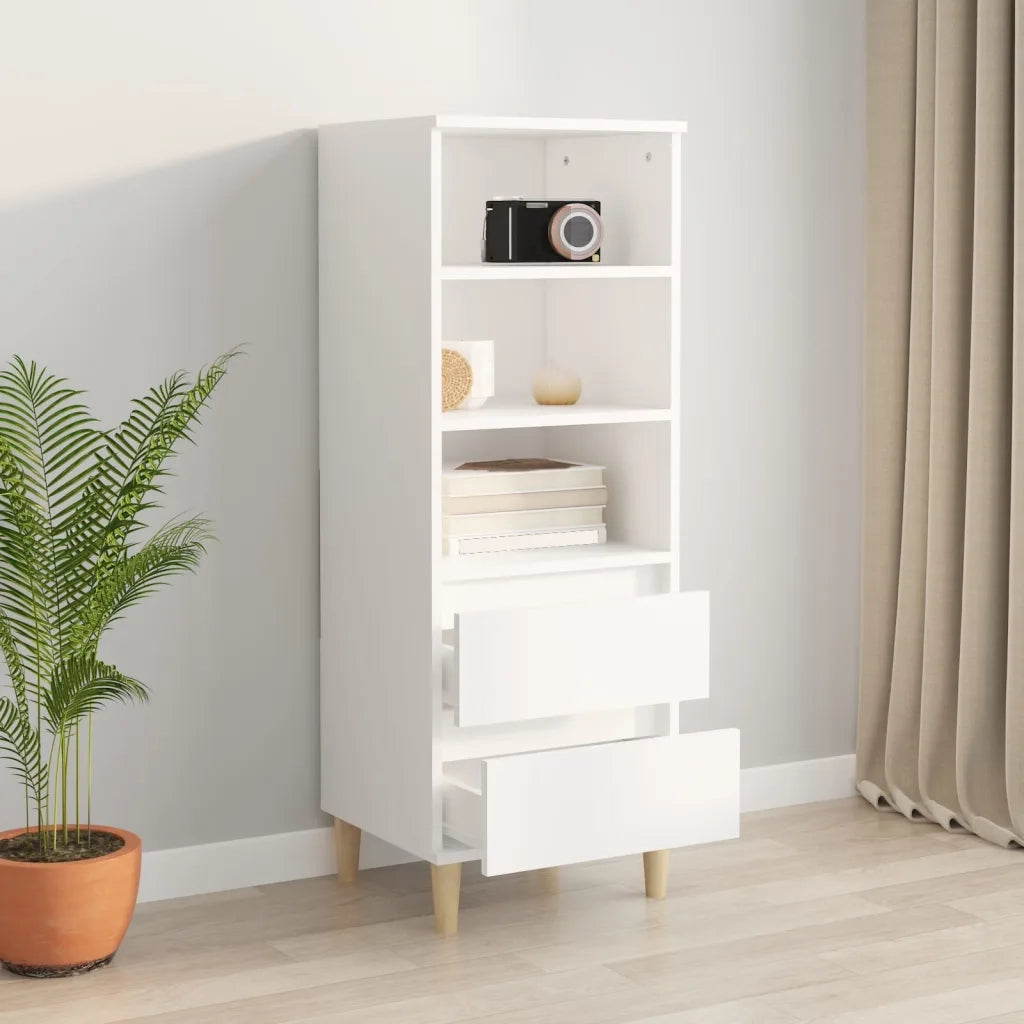 Credenza | Madia | Buffet da pranzo | Armadio da pranzo Bianco 40x36x110 cm in Legno Multistrato