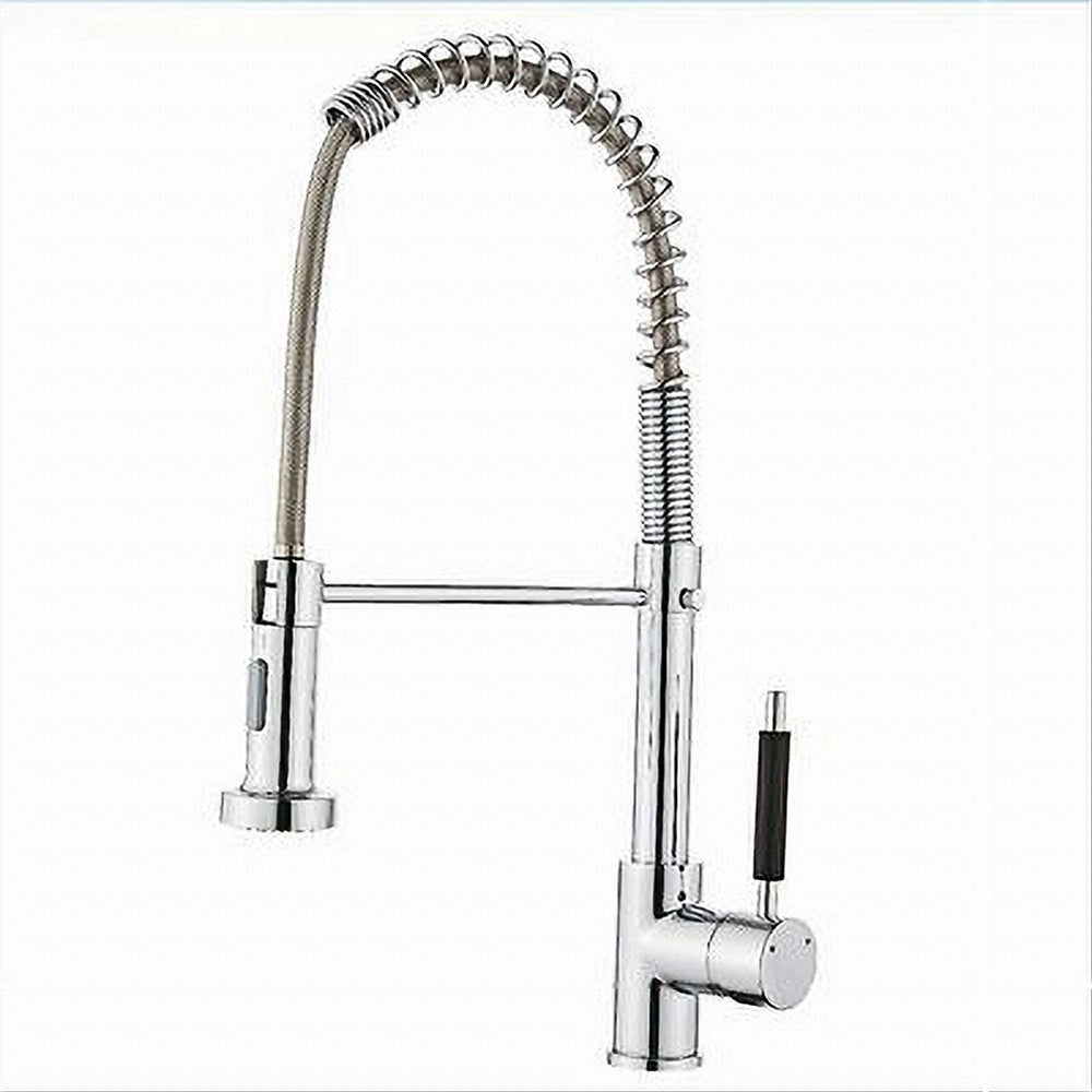 Trade Shop - Rubinetto Miscelatore Con Doccetta Lavello Isola Per Cucina Canna Alta 87466 -