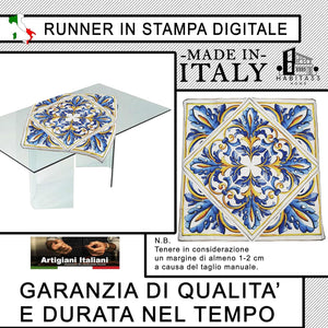 Runner da Tavola, Centrotavola Moderno per Mobili da interno o esterno Made in Italy (Giglio)