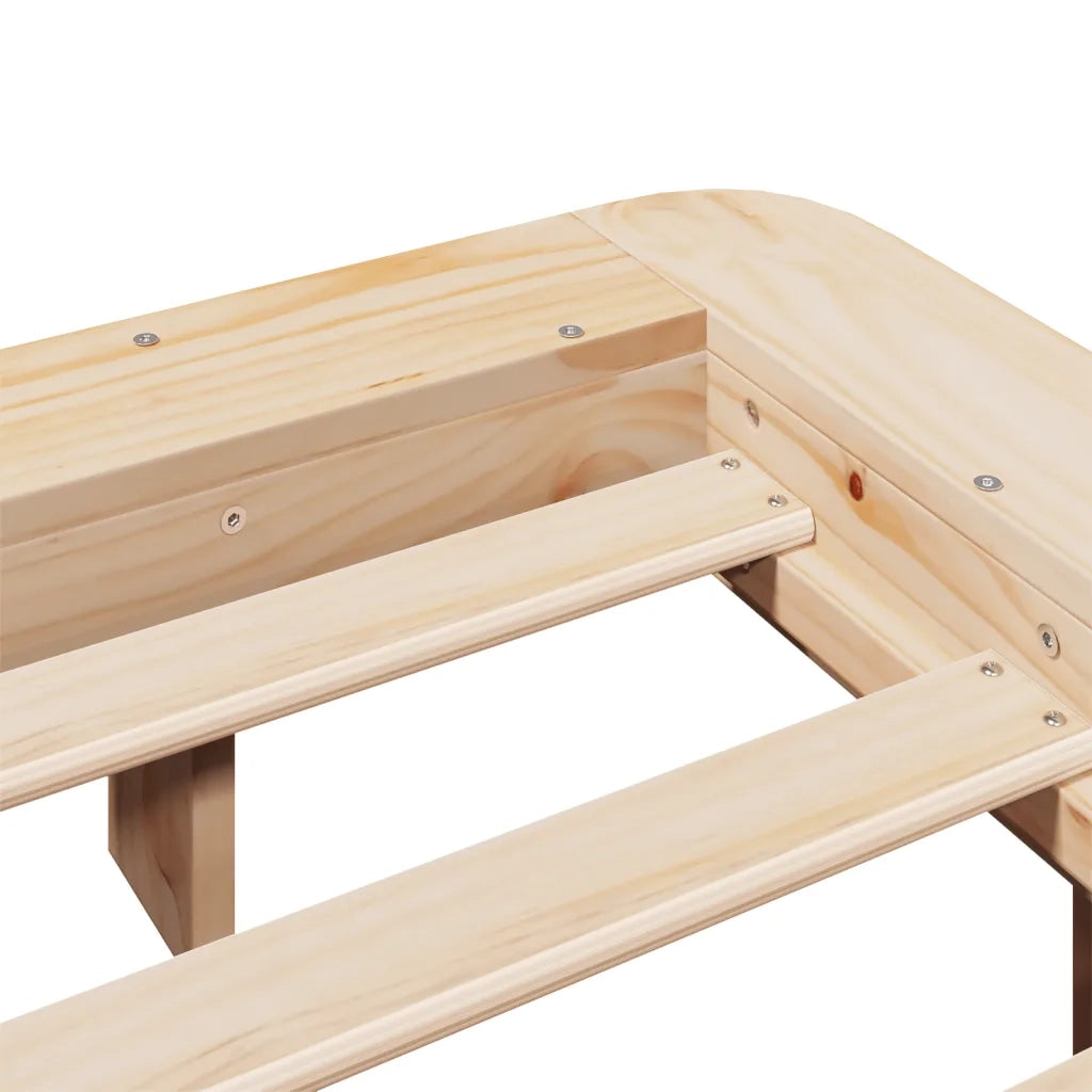 Letto senza Materasso 160x200 cm in Legno Massello di Pino 850653