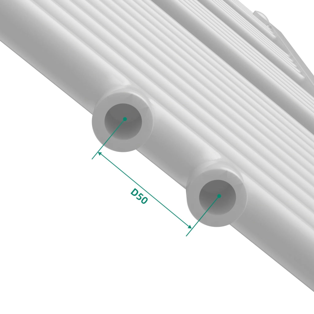 Radiatore scaldasalviette da bagno acciaio 140 x 50 cm bianco 03_0010421