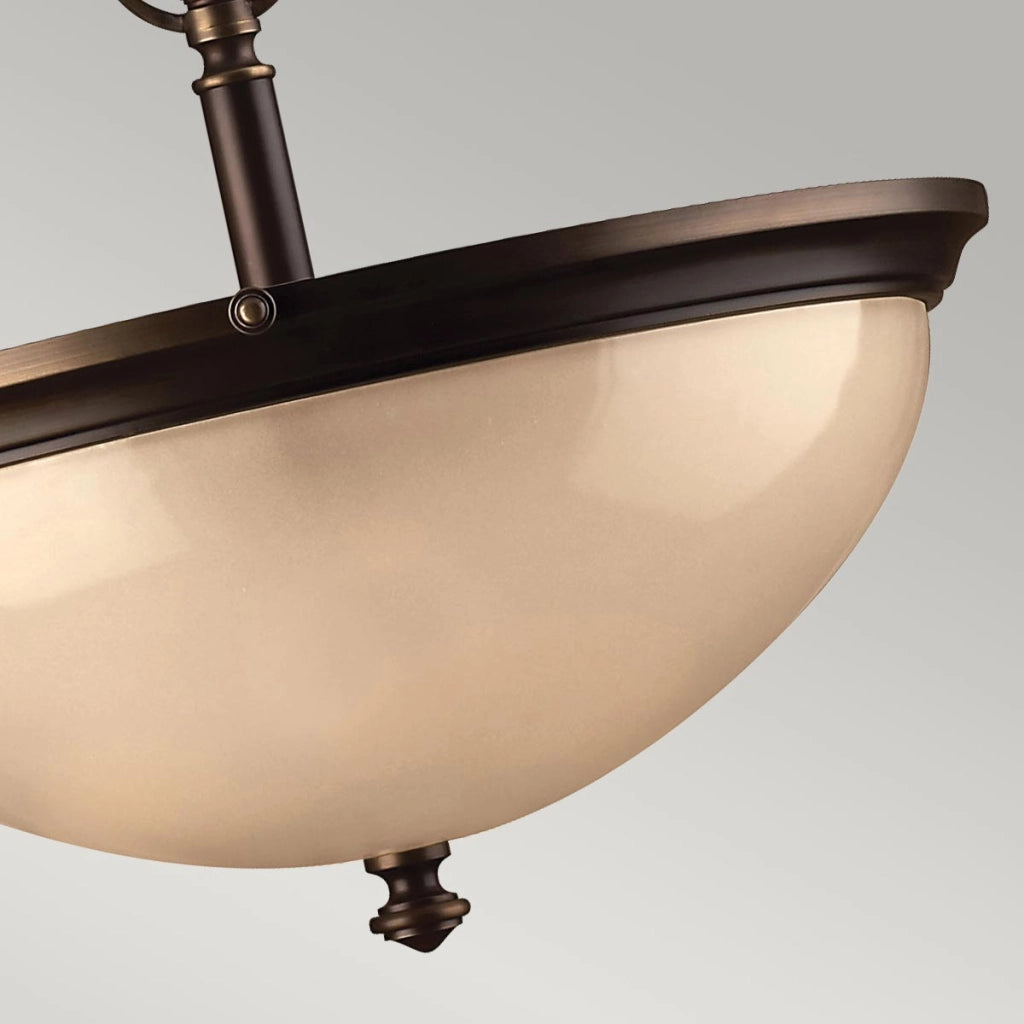 Lampada a sospensione Mayflower bronzo antico 3xE27 Hinkley