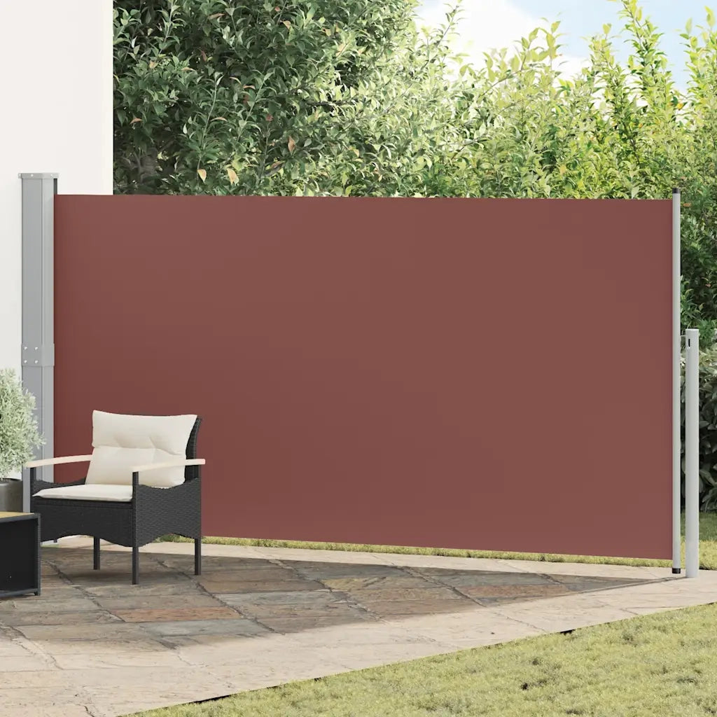 Tenda da Sole | Tenda parasole Laterale Retrattile 160 x 500 cm Marrone