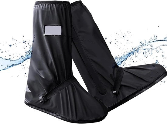 Schiaccianti impermeabili da sciogliere, unisex, antiscivolo, riciclabili, con strisce riflettenti (XXL)