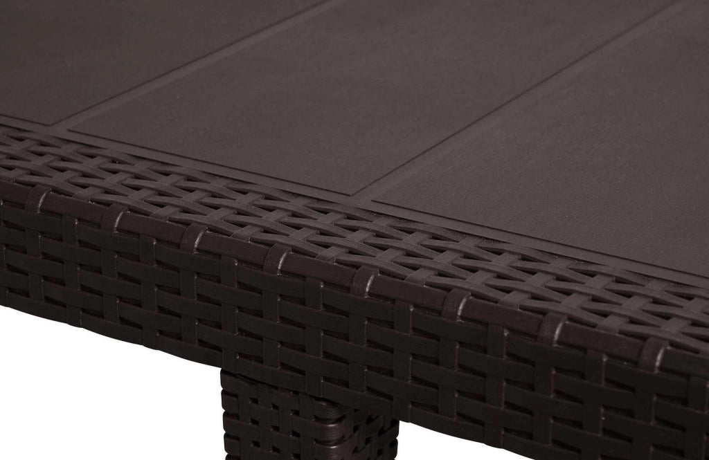 Abbaviva, Tavolo da Esterno 10 Posti Made in Italy, 90x150x72h cm Marrone