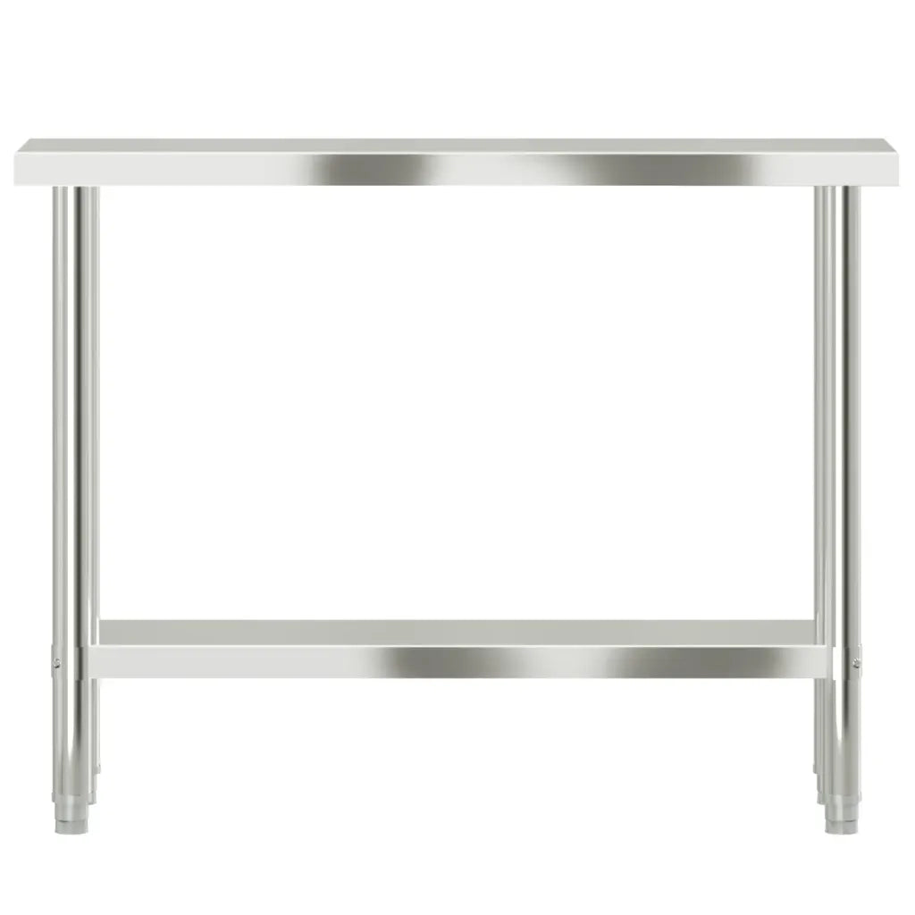 Tavolo da Lavoro da Cucina 110x30x85 cm in Acciaio Inossidabile 376452