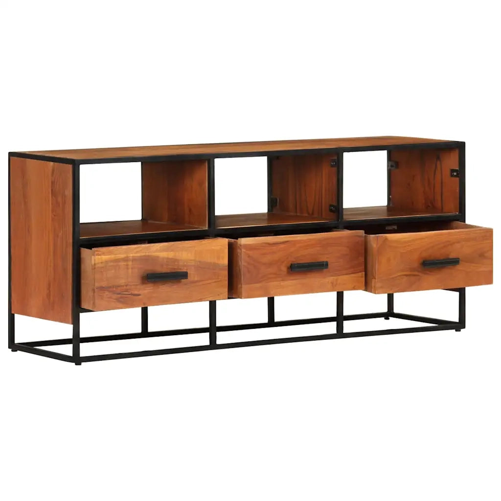 Mobile Porta TV 110x30x45 cm in Legno Massello di Acaciacod mxl 79463