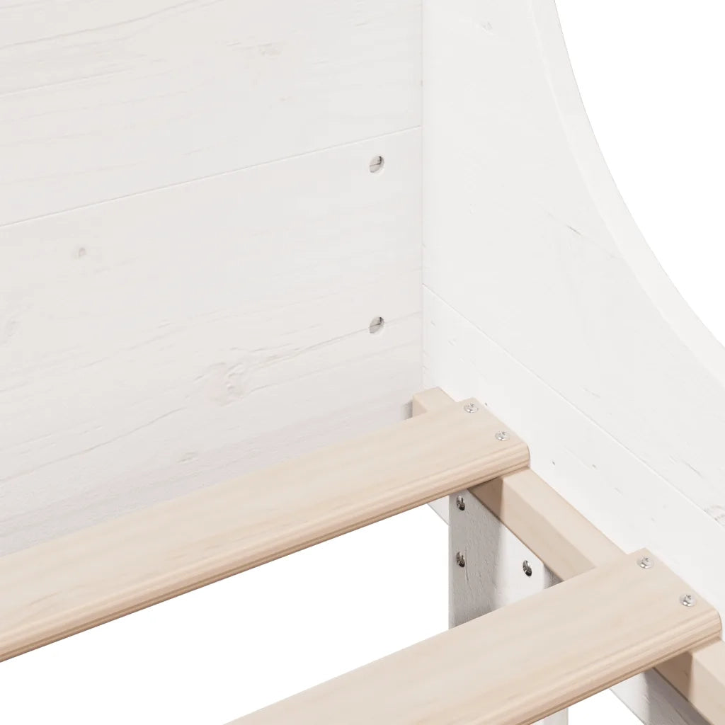 vidaXL Letto senza Materasso Bianco 140x190 cm Legno Massello di Pino