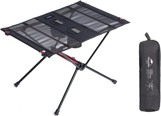Piastra da tavolo pieghevole ultraleggera - Portatile per campeggio e giardino - 1 pezzo - Nero