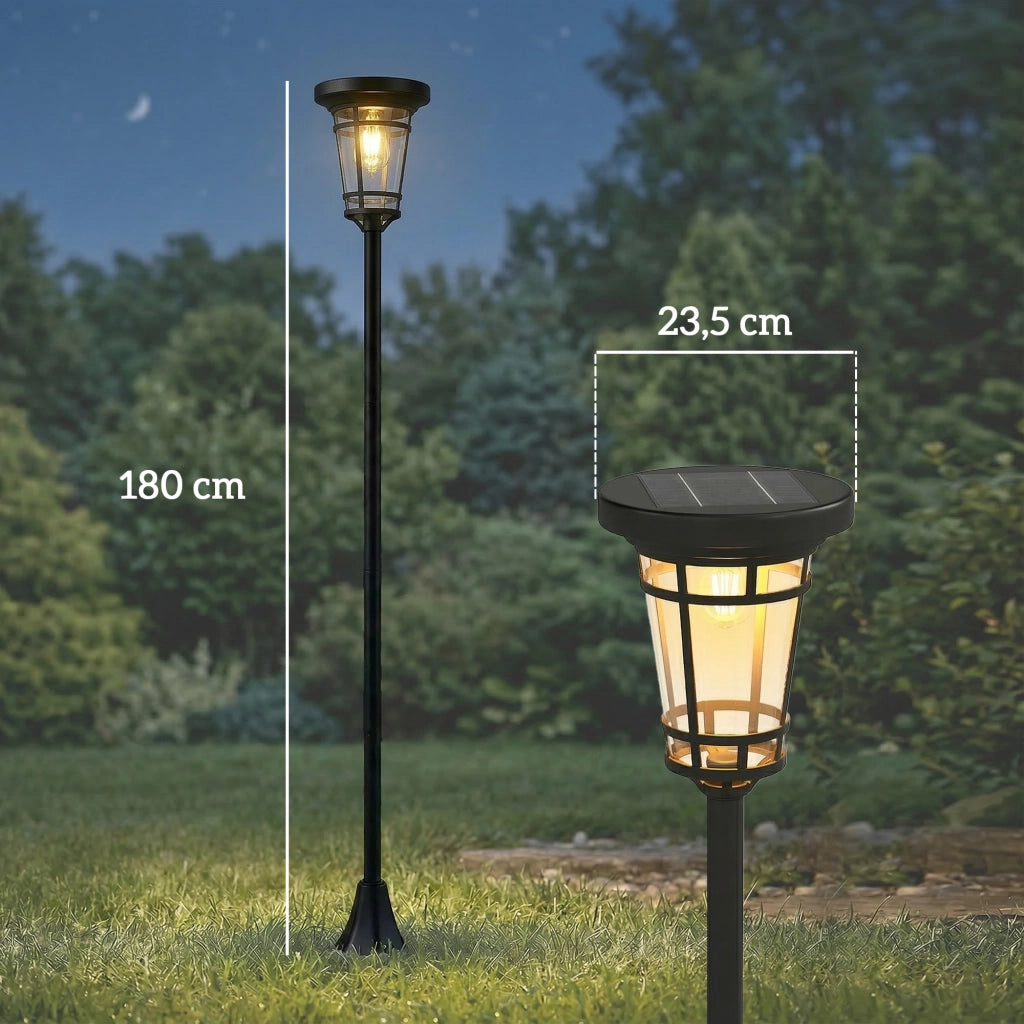 Lanterne Solari 2 Pezzi ¨C Zephmum ¨C Grigio 180cm IP44