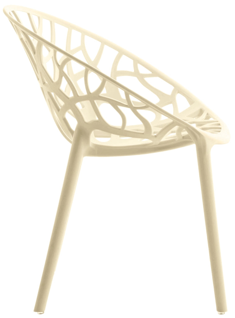 Set 4 sedie da giardino HOPE crema