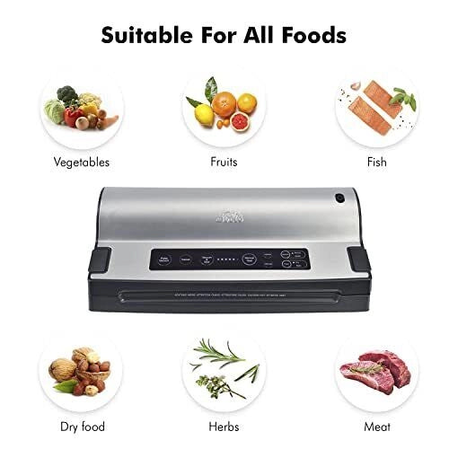 Solis Vac Prestige macchina per sottovuoto 800 mbar Nero, Acciaio inossidabile