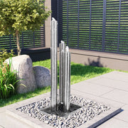 Fontana da Giardino Argento 48x34x123 cm in Acciaio Inox cod mxl 72840
