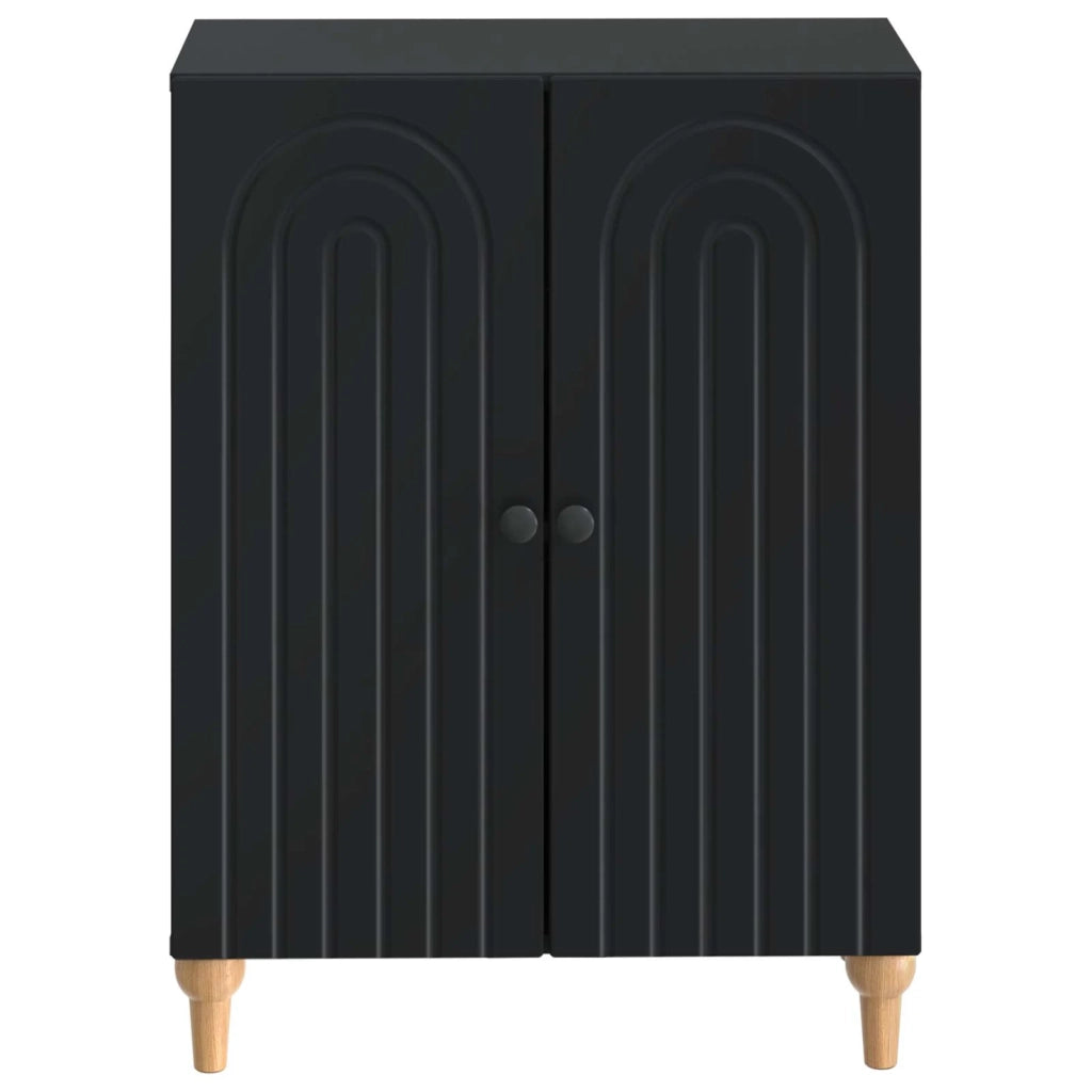 Mobiletto da Bagno ALKMAAR Nero 59,5 x 31 x 80 cm 896176