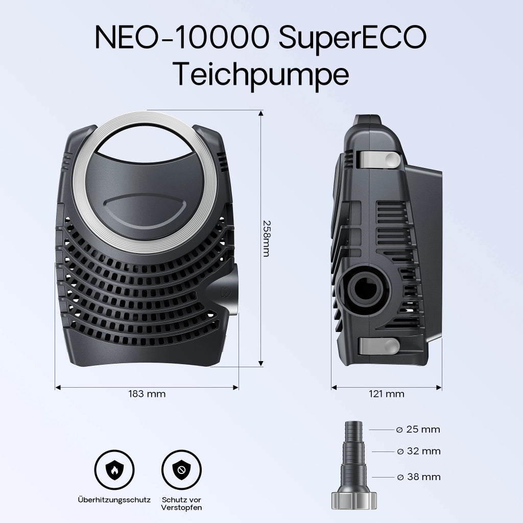 Set per stagni 60000l 24W depuratore per stagni 80W ECO pompa