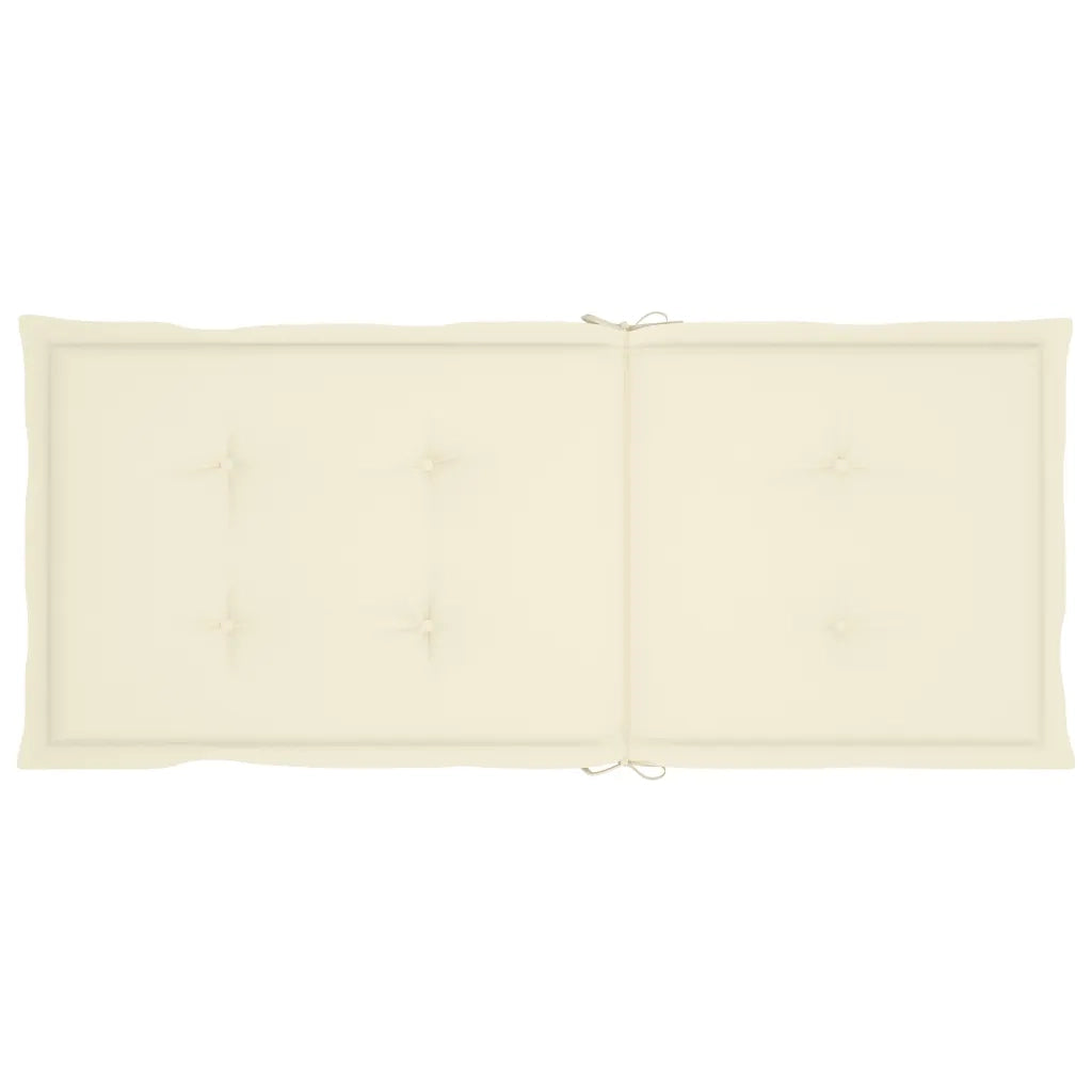 Sedie da Giardino 6 pz con Cuscini Crema Massello di Teak