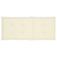 Sedie da Giardino 6 pz con Cuscini Crema Massello di Teak