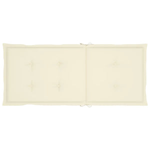 Sedie da Giardino 6 pz con Cuscini Crema Massello di Teak