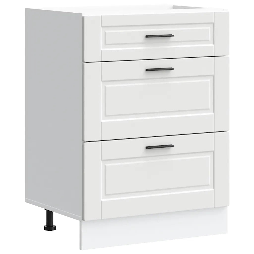 vidaXL Base da Cucina Porto Bianco in Legno Multistrato