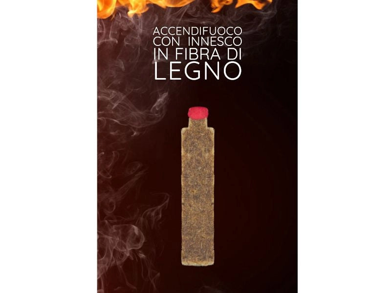 Accendifuoco con innesco ecologico Lisa 12 pezzi durata 10 minuti