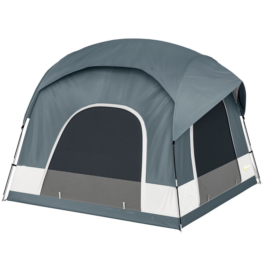 Tenda da campeggio 2-4 persone con 3 porte ¨C zephmum ¨C Blu scuro