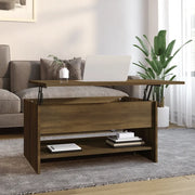 Tavolino Salotto Rovere Marrone 80x50x40 cm Legno Multistrato 819298