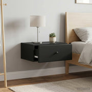 Mobiletto da notte a muro 2 pcs Nero 49 x 34,5 x 20 cm 899128