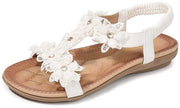 Sandali Casual - Platte Sandali - Cinturino Elastico - Borchie Brillanti - Tacco Ronde - Zoccoli di Gomma Soft - Scarpe da Estate