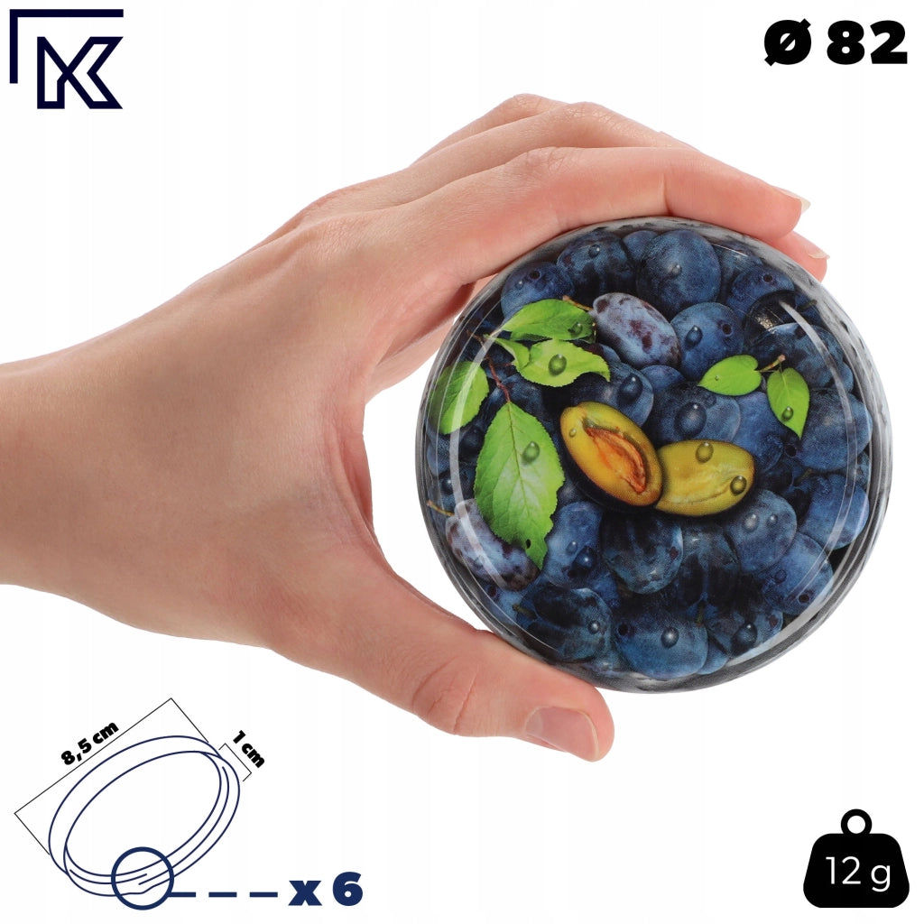 Tappi per barattoli KADAX, diametro 82 mm, 50 pezzi