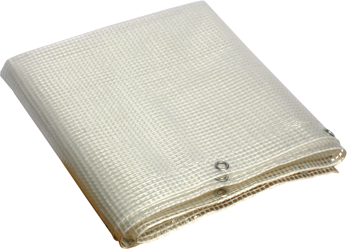 Telone occhiellato retinato 4,0x3,5mt trasp papillon