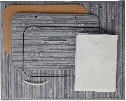 Cesto portabiancheria cesto 2 scomparti con sacco 95 litri bambù grigio 13_0001904_5