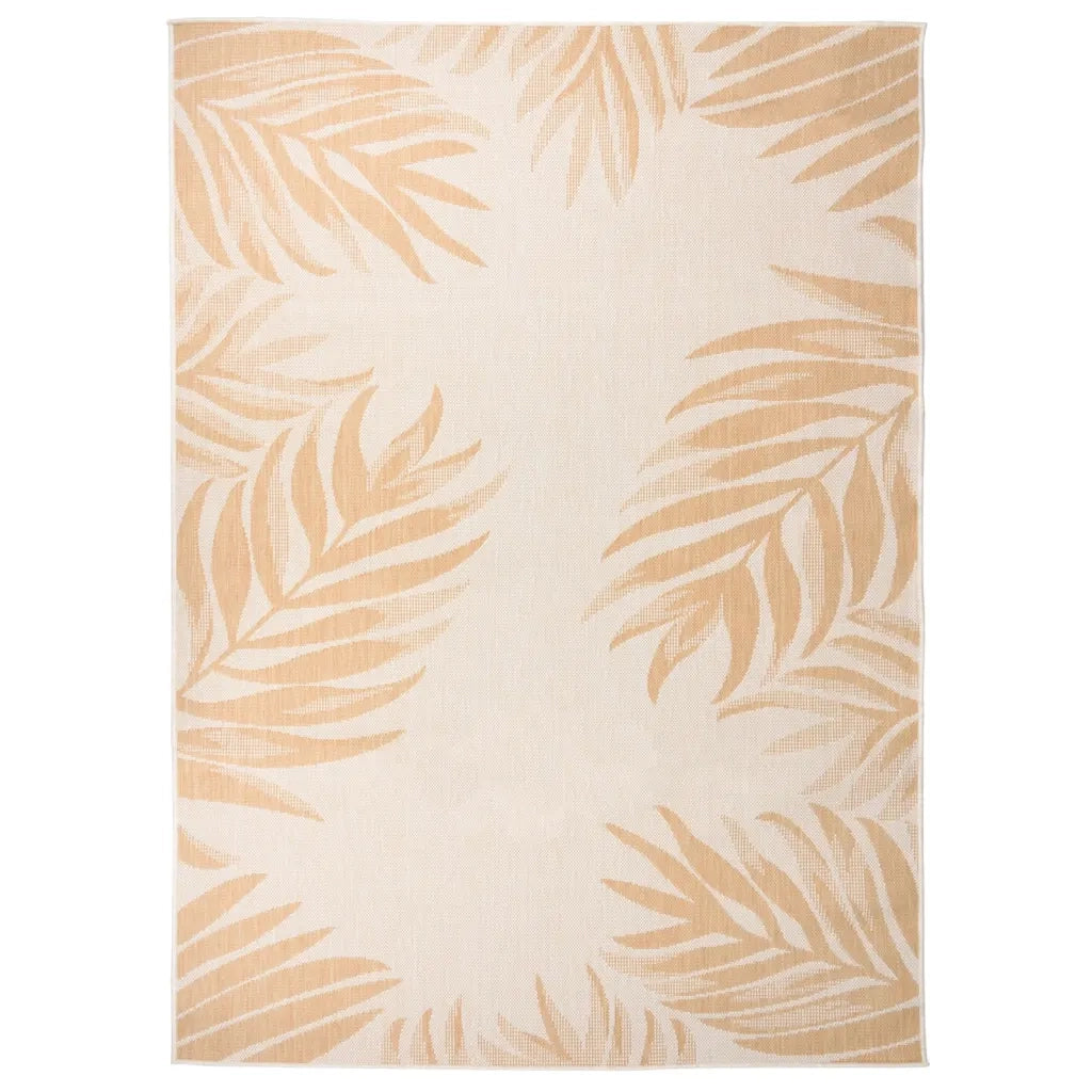 Tappeto da Esterni a Tessitura Piatta 200x280cm Motivo a Foglie cod mxl 55831