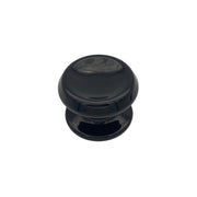 Pomolo fisso per porta SAGUATTI 866/80QB in alluminio nero lucido