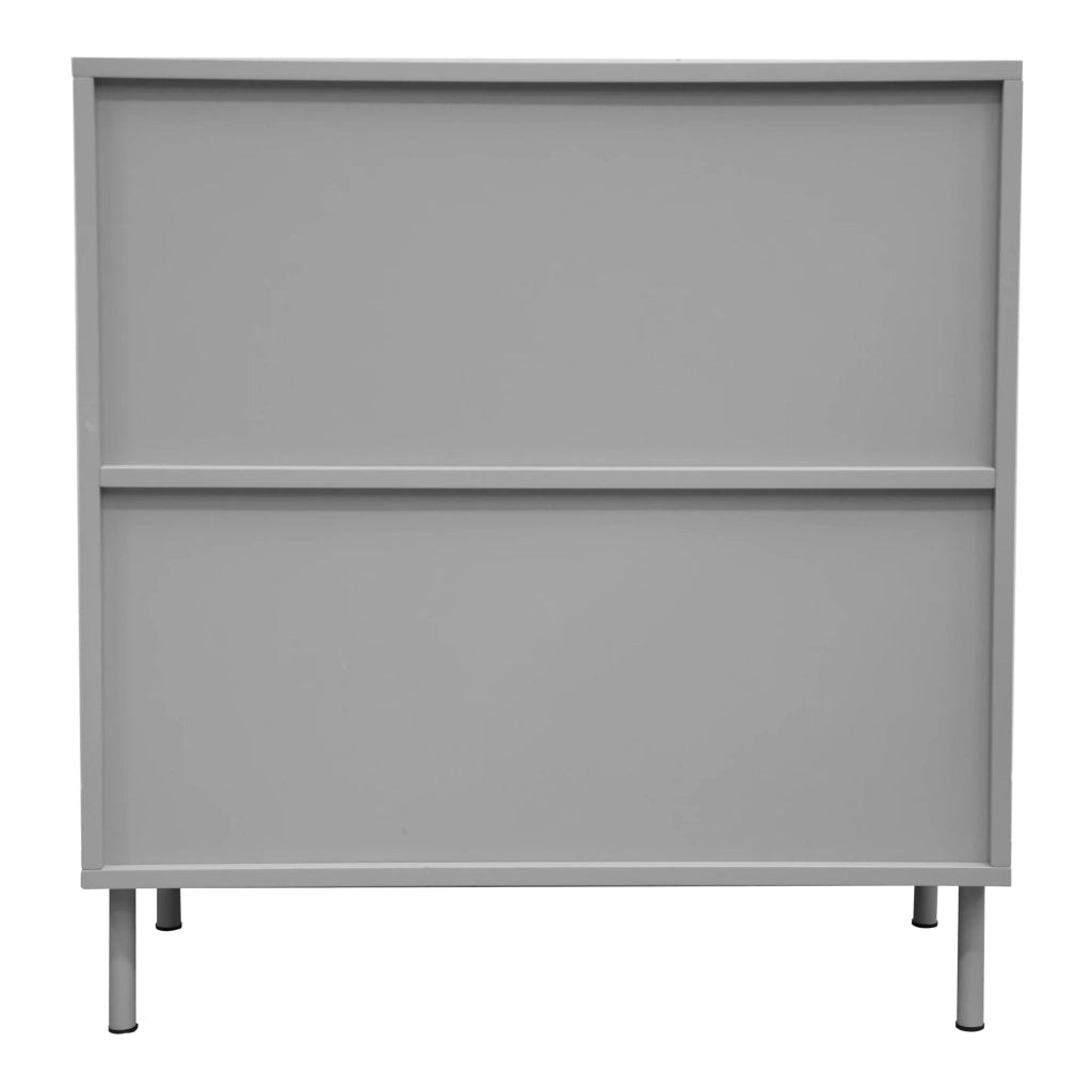 Credenza/cassettiera/mobile contenitore Holea per soggiorno ingresso o camera da letto con 2 ante 75 x 70 x 34 cm grigio 03_0009024