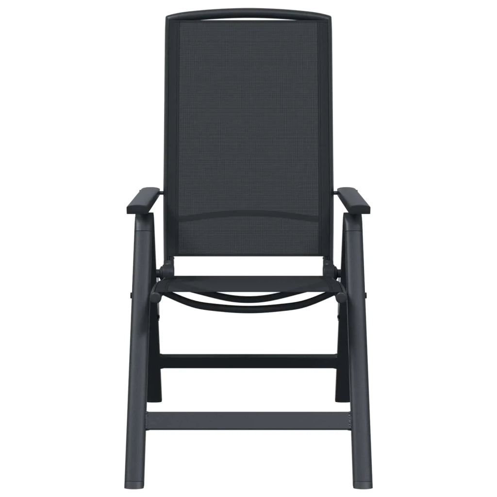 Sedie da giardino reclinabili 2 pcs Nero 58 x 71 x 112 cm 42030042