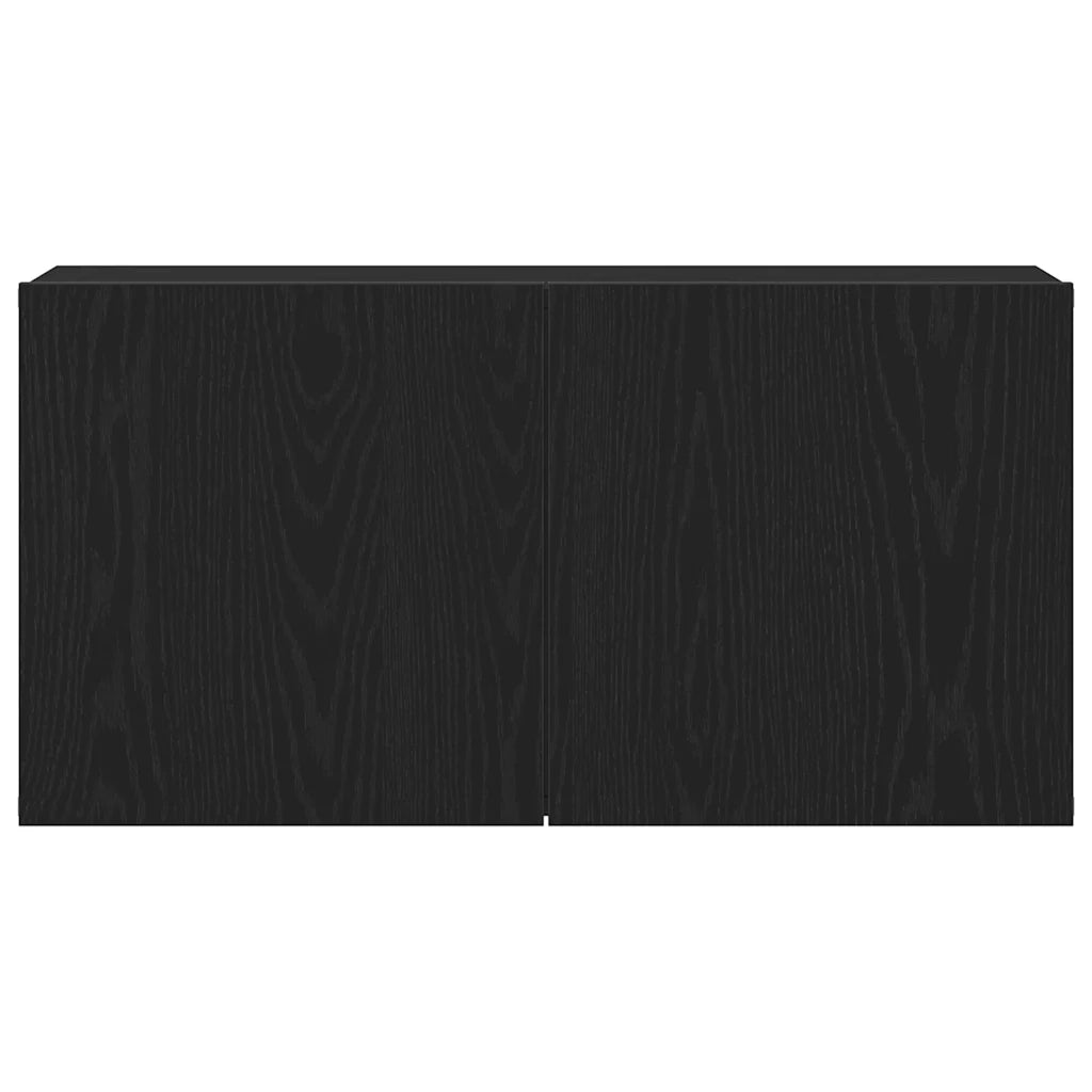 vidaXL Mobile TV Rovere Nero 80x30x41 cm in Legno Massello