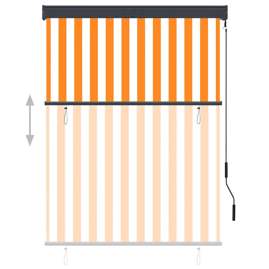 Tenda a rullo | Tenda avvolgibile per Esterni 120x250 cm Bianco e Arancione