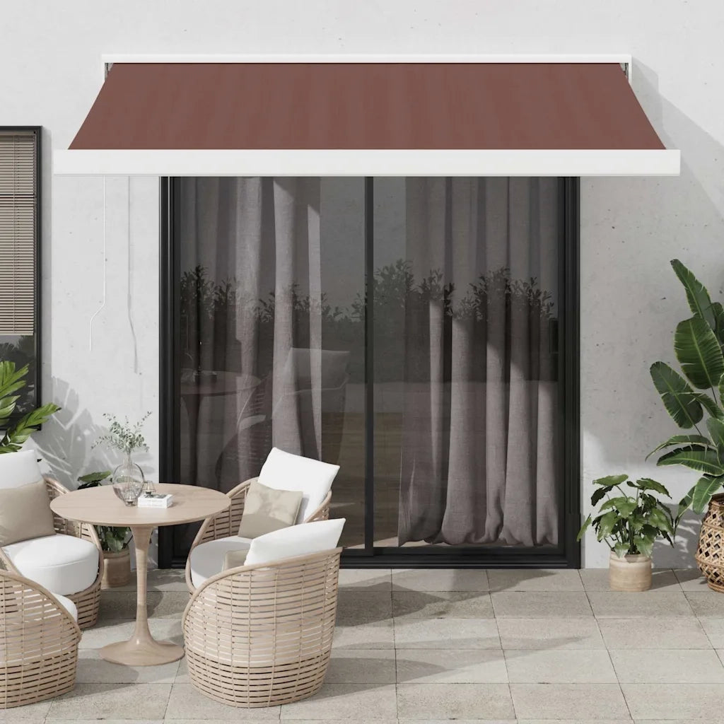 Tenda da Sole Retrattile Automatica Marrone 350x250 cm 3215729