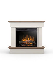 TORMES - Caminetto elettrico a libera installazione a LED - 23" - Cashmere - Rovere - 100,5 x 89 x 33,5