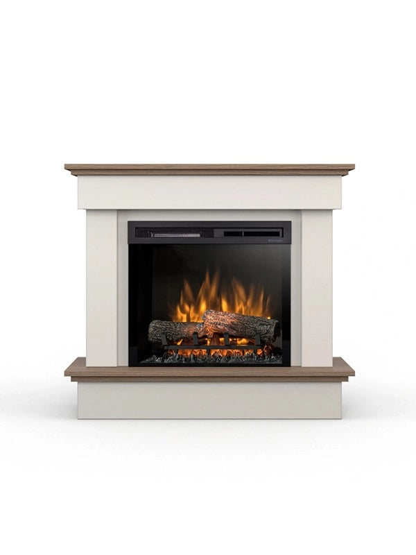 TORMES - Caminetto elettrico a libera installazione a LED - 23" - Cashmere - Rovere - 100,5 x 89 x 33,5