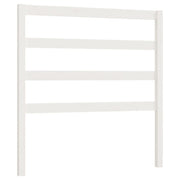 Testiera | Testata per Letto Bianca 95x4x100 cm in Legno Massello di Pino