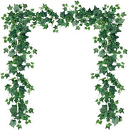 Kunstmatige klimopranken, 1,8 m geurloze zijden klimopkrans con foglie verdi, pianta ornamentale per feste di nozze, mura di casa, decorazione interna ed esterna, set di 3