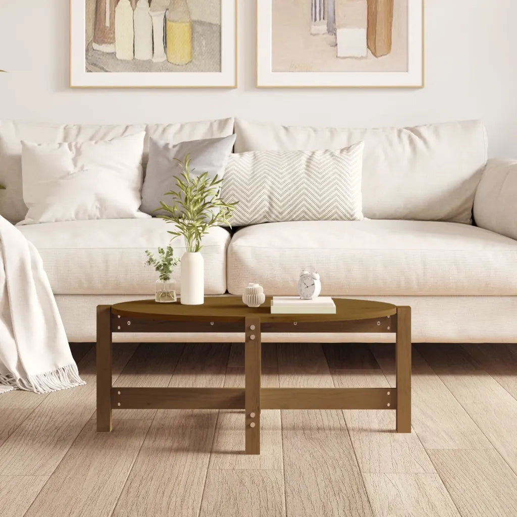 Tavolino da Salotto-Tavolino da soggiorno-Tavolo Ambra 87x48x35 cm in Legno Massello di Pino
