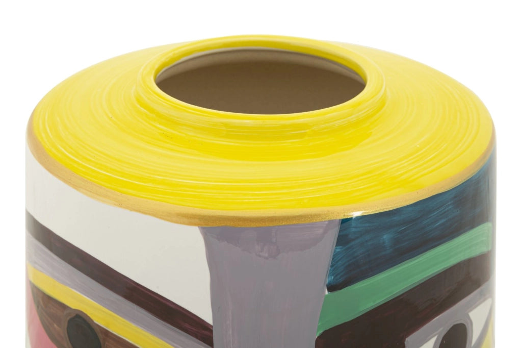 Vaso Piccassy Color Top Ø19x28 cm in Ceramica Multicolor