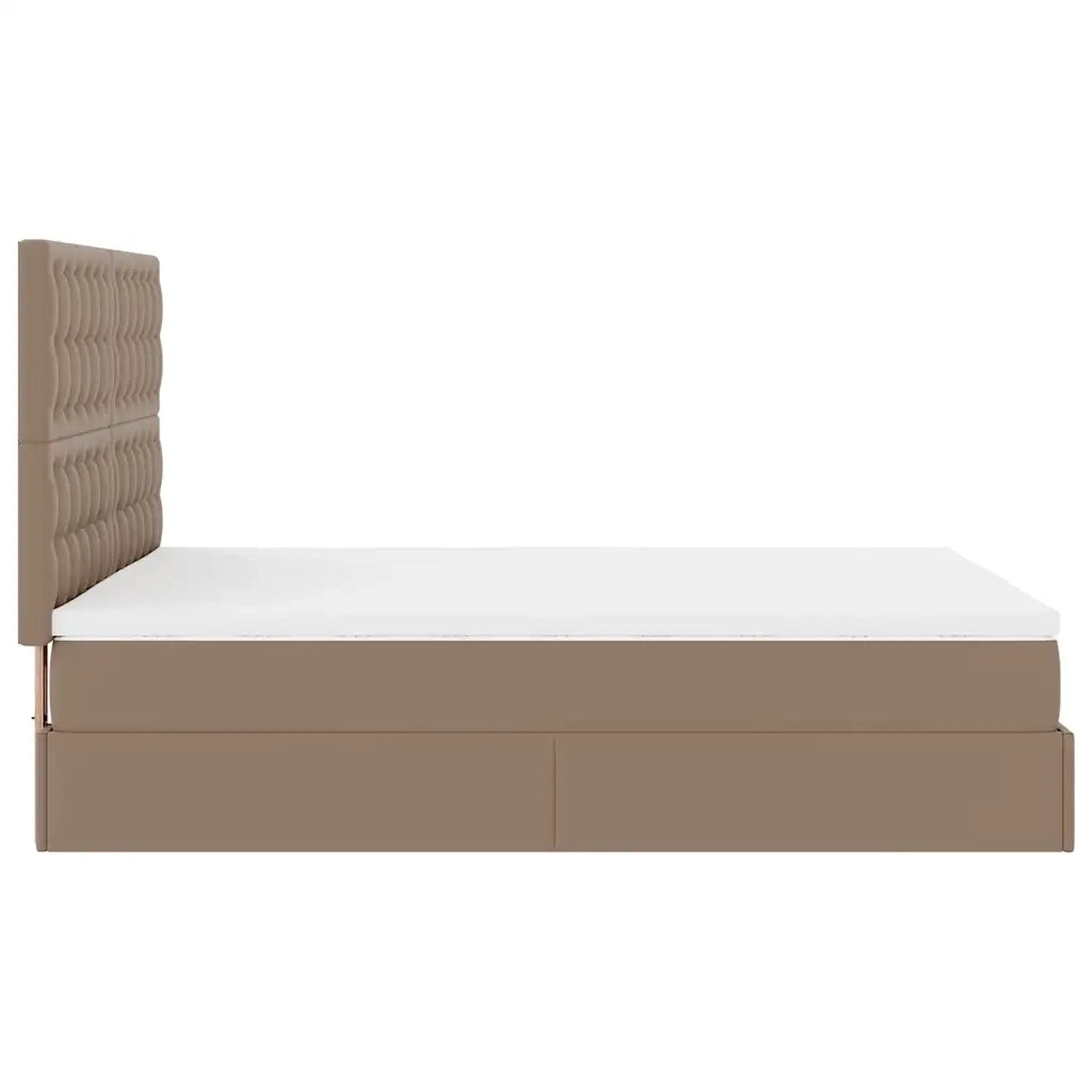 Struttura Letto Pouf con Materasso 140x190 cm Similpelle 3313005