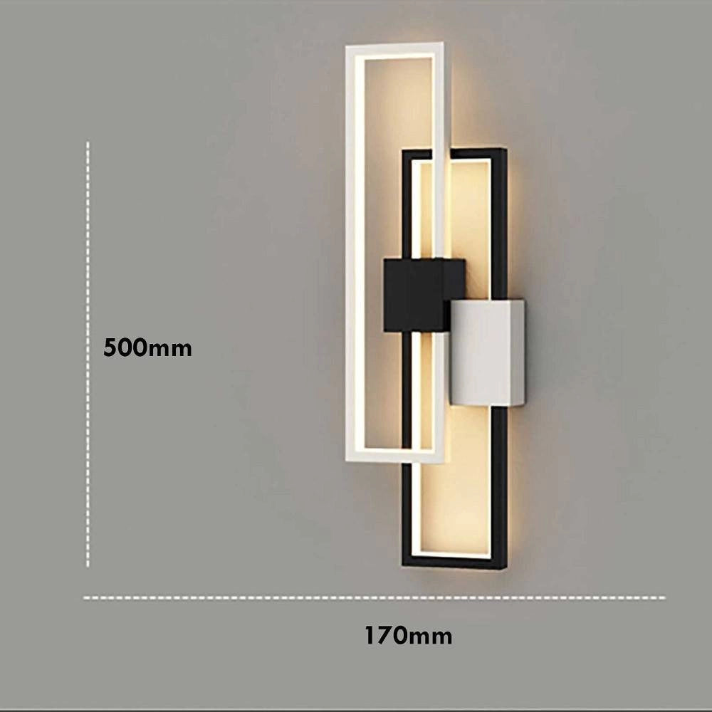 Trade Shop - Applique Led Rettangolare 2x23w Cct 3000k A 6500k Parete Dimmerabile Telecomando -