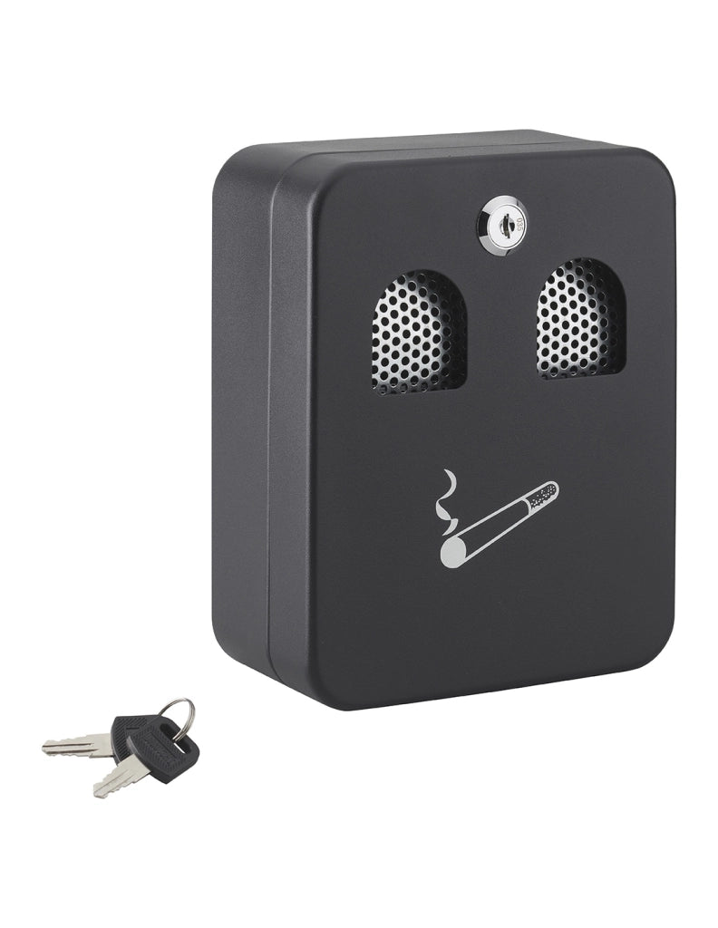 Posacenere a muro in metallo, acciaio, facile da pulire - 160X200X90mm - viti incluse, 2 chiavi - THIRARD